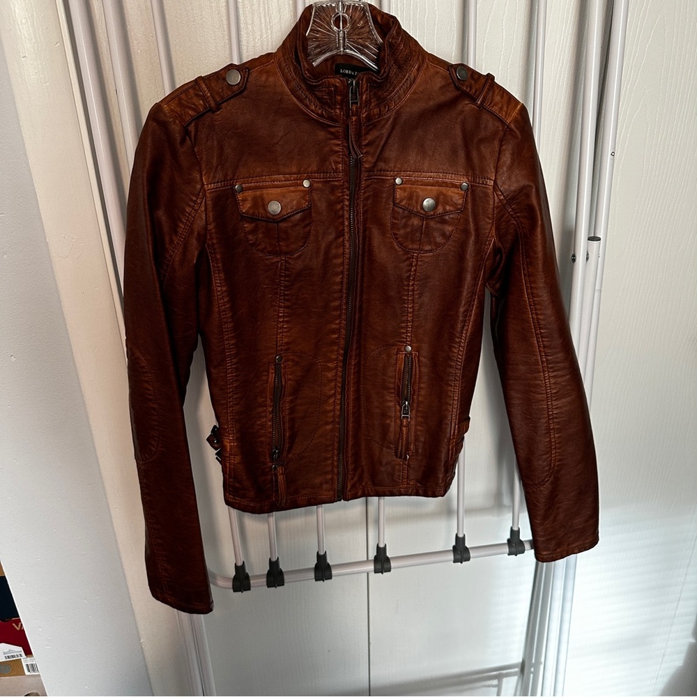 Lord and Taylor Brown Leather Jacket